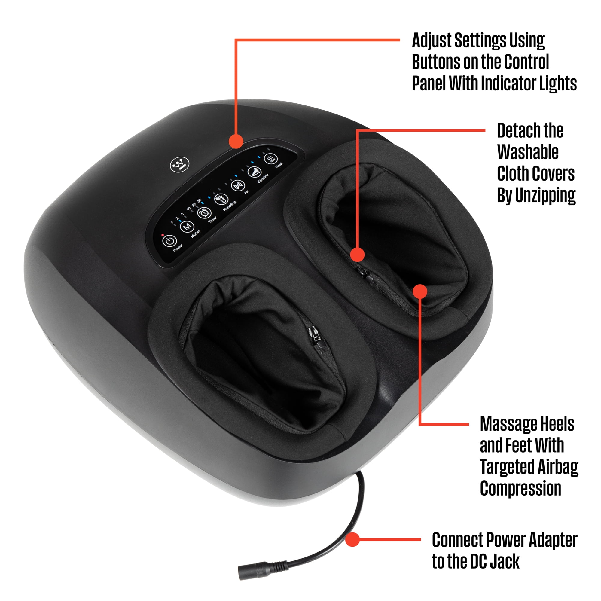 Westinghouse Shiatsu Foot Massager w/ Heat & Air Compression