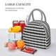 thumbnail image 5 of Balery Black And White Diamonds Bolsa de Almuerzo para Mujeres, Caja de Almuerzo, Bolsa de Almuerzo Pequeña Impermeable, Tote de Almuerzo Reutilizable con Gran Capacidad, 5 of 6