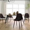 thumbnail image 2 of Homy Casa Modern Rectangular 5-Piece Dining Set for Dining Room, Faux Wood Table with 4 Upholstered Chairs, 2 of 11