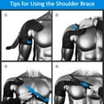 thumbnail image 3 of Adjustable Shoulder Brace for Men and Women Rotator Cuff Support Brace Shoulder Compression Sleeve with Pressure Pad for Shoulder Pain Relief for AC Joint Dislocations Left Grey, 3 of 8