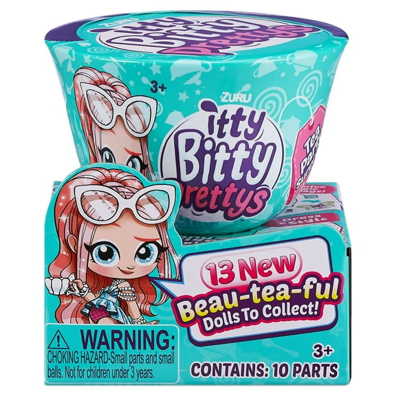 Itty Bitty Prettys Tea Party Surprise Series 2 Little Teacup Doll Assortment (with 10 surprises!) by ZURU