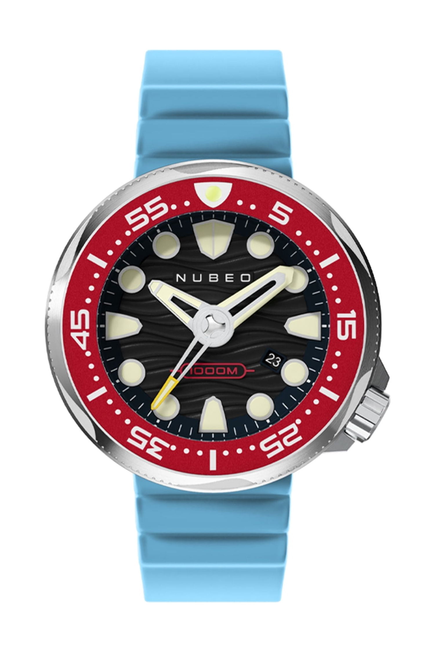 3H Italia DPS1AN 52mm Ocean Divers Steel Watch Black And Orange
