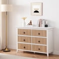 thumbnail image 7 of Wood Dresser for Bedroom,6 Drawers Raw Wood Dresser,Modern Chest of Drawers Storage Cabinet,Nursery, Laundry, Living Room, Hallway, Office, Bedroom,Raw Wood, 7 of 7