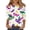 002_Purple, variant on Mardi Gras Outfits for Women 3/4 Sleeve Carnival Top, Cozy Round Neck Tee Shirt for Parade Party