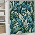 thumbnail image 6 of JRXY Palms Leaves Banana Biotanical Elements Shower Curtain - Multiple Sizes White, 6 of 7