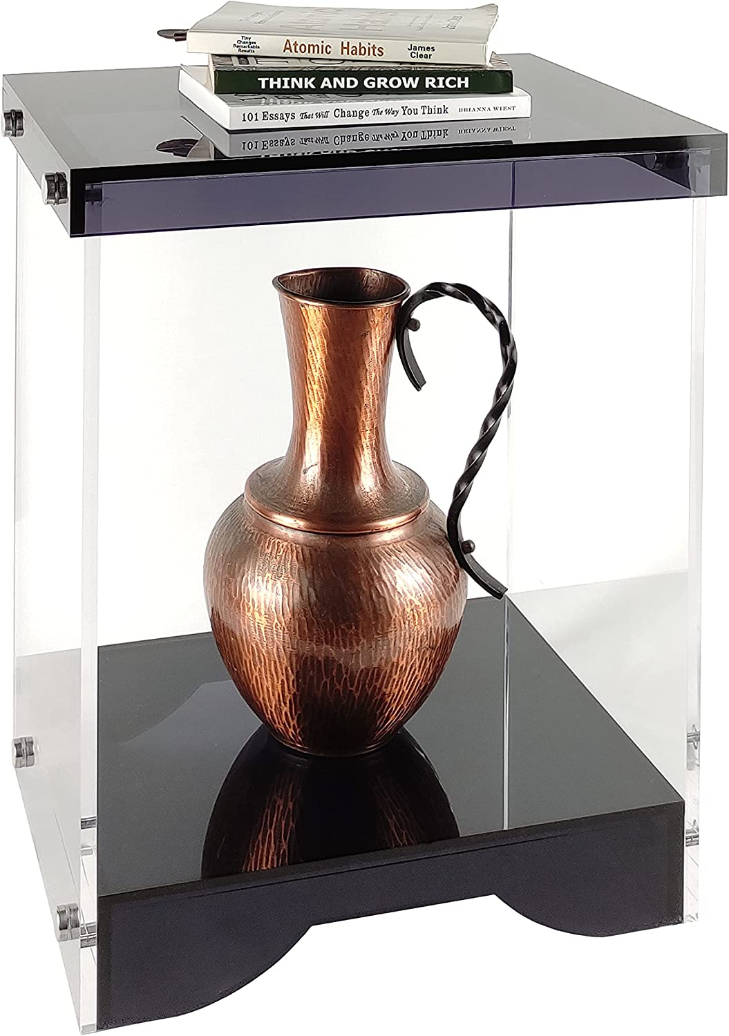 MIANYANG Acrylic Side Table, Acrylic Nightstand with Storage Clear