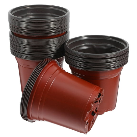 Worgeous  50 Pcs Plastic Flower Pot Plant Pots Large Nursery Indoor for Plants