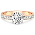 thumbnail image 3 of 5 Carat IGI Certified Round Shape Lab Grown Diamond Engagement Ring | 14K Rose Gold |Charm Of Love Eternity Diamond Ring | FG-VS1-VS2 Quality Friendly Diamonds, 3 of 4