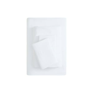 Mainstays Super Soft Brushed Microfiber Queen Sheet Set, Arctic White
