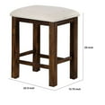 thumbnail image 5 of Shaw 25 Inch Counter Height Stool, Set of 2, Beige Seat, Rustic Brown Base, 5 of 5
