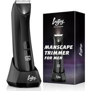 Manscape Body & Pubic Hair Trimmer for Men w/Light - No Nick, No Cut, Ball Trimmer Men - No Razor Burn Groin, Body Groomer Shaver, IPX7 Waterproof Electric Razor w/Recharge Dock, Gift for Men