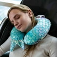 thumbnail image 2 of Bon Voyage Mermaid Tail Memory Foam Travel Neck Pillow, Light Green, 2 of 4