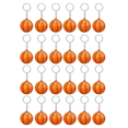 thumbnail image 1 of 24 Pack Basketball Keychains,Mini Basketball Stress Ball Keychains,Sports Ball Keychains,School Carnival Reward for Kids, 1 of 6