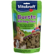 Vitakraft Bursts Small Animal Treats - Wild Berry Snacks - For Rabbits, Guinea Pigs, and Hamsters, 1.76 oz