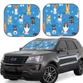 thumbnail image 1 of Easygdp Cute Dogs for 2 PCS Foldable Car Sun Shade Front Windshield Sun Protection Cover for Car, SUV, Truck-Small, 1 of 6