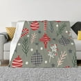 thumbnail image 1 of XMXT Throw Blanket, Cane Candy Christmas Ball Print Machine Washable Blankets for Sofa, 80 x 60 inches, 1 of 9