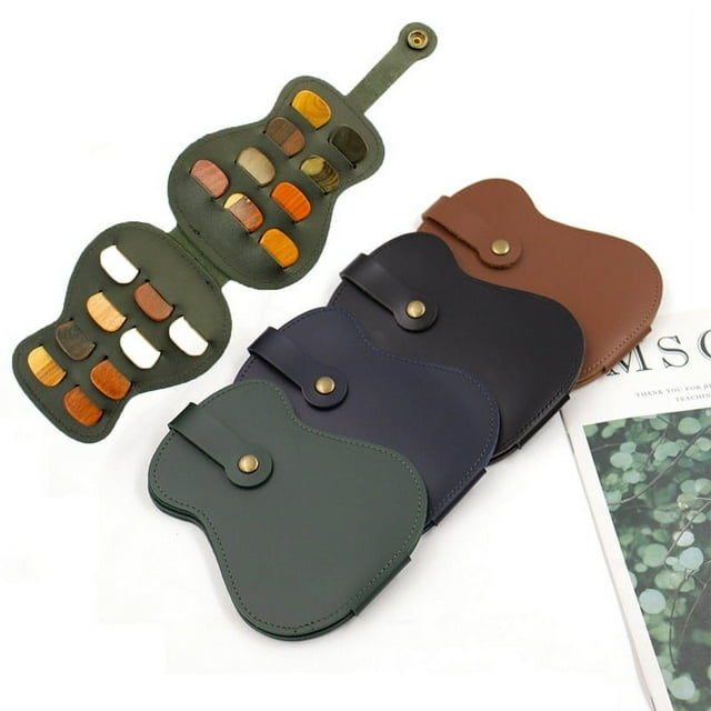 Bolsa de almacenamiento de púas de gran capacidad Caja de almacenamiento de púas de guitarra Textura de bolsa de púas universal