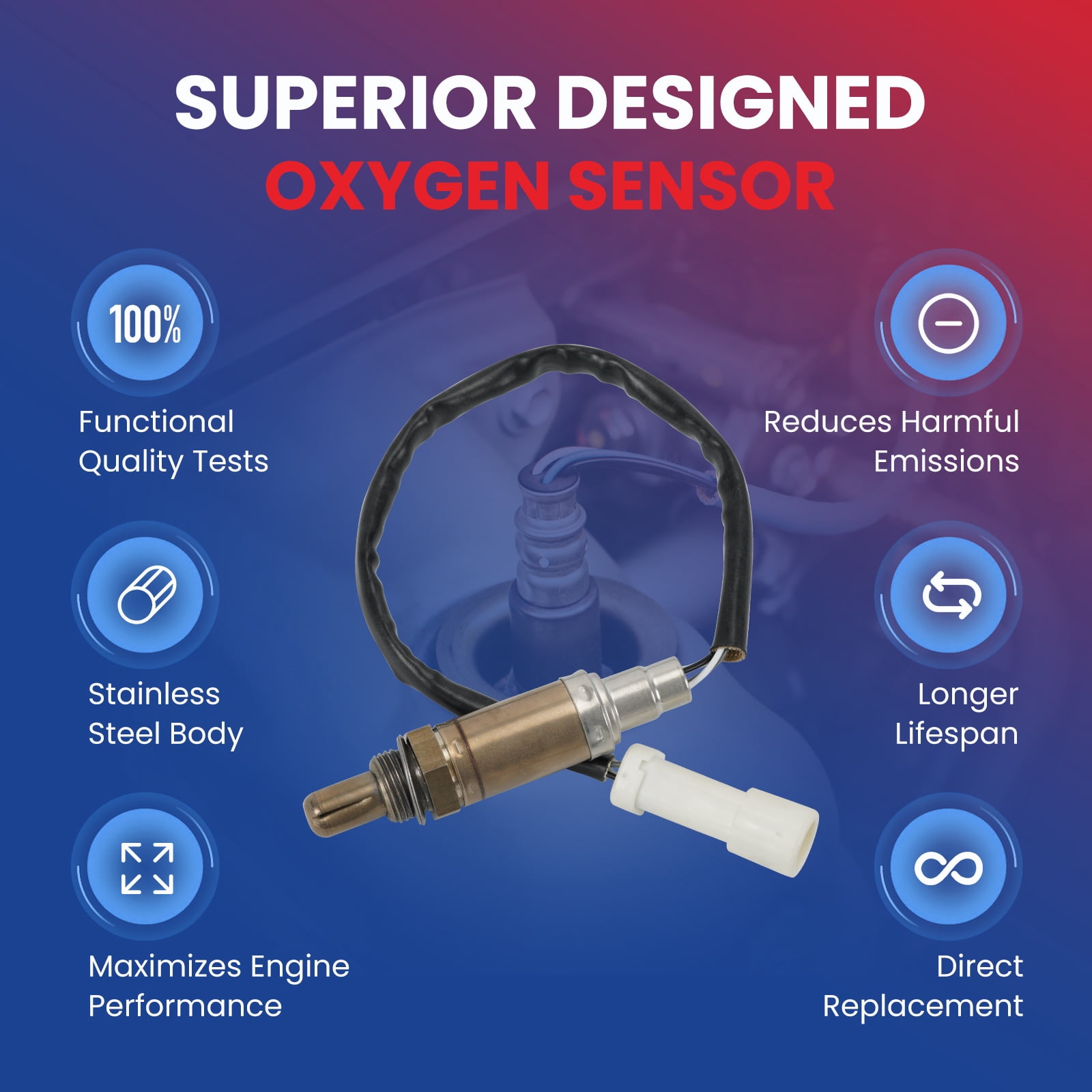 MOCA AUTOPARTS Downstream Upstream O2 Oxygen Sensor Fit for 2001-2010 Ford Escape 3.0L &  1999-2003 Ford Windstar 3.8L &  2002-2003 Mercury Sable 3.0L