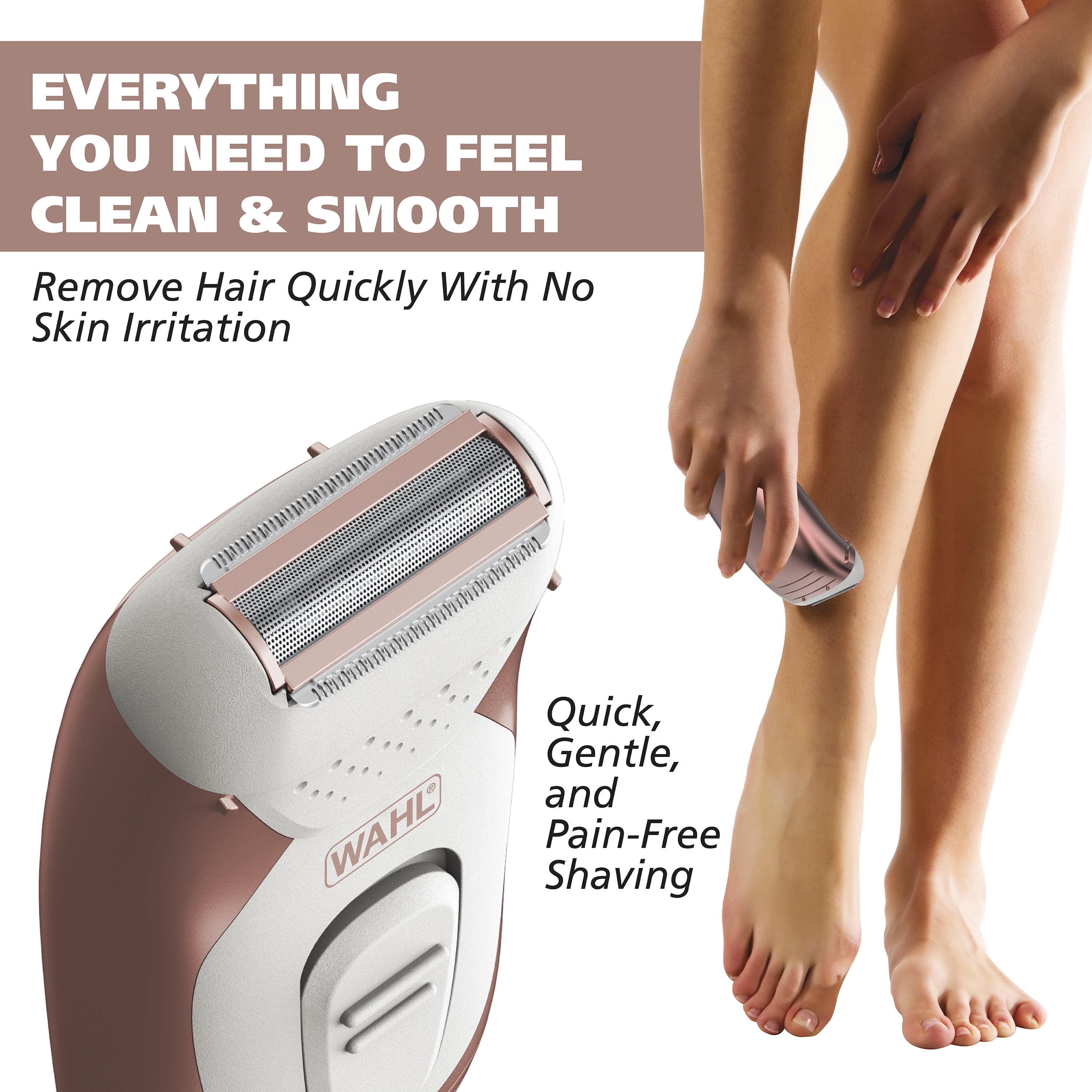 Wahl Smooth Confidence, Ladies Waterproof, Battery Shaver Female, 7067