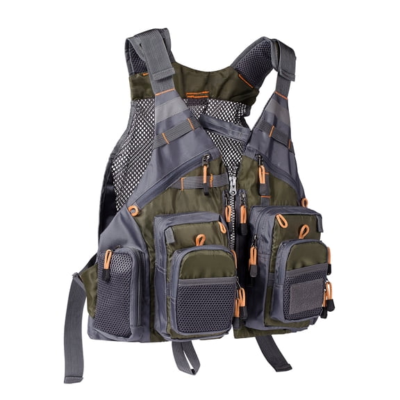 Bassdash Lightweight and Durable Unisex Fishing Vest pack, One Size, Green