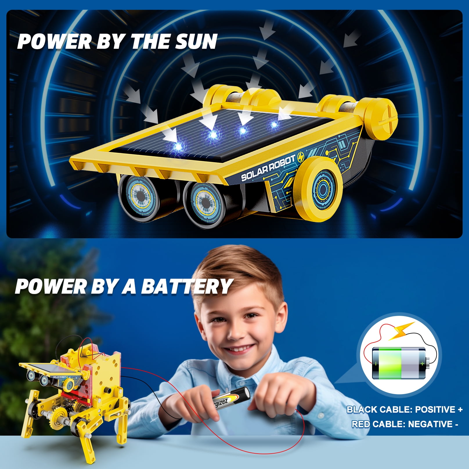 Freecat 12-in-1 Solar Robot Kit for Kids, STEM Educational Science Experiment Kit Toys for Kids Aged 8 9 10 11 12+ Years Old, Gift for Boys Ages 8 -12 Years.(Yellow)