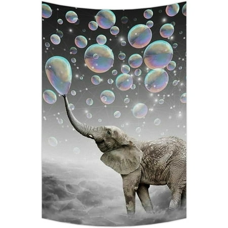 Gckg Cute Animal Elephant Tapestry Wall Hanging Wall Art Dorm
