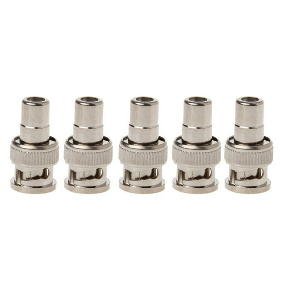 AOOOWER 5x BNC Male To RCA Female Coaxial Connector Adapter For CCTV Surveillance Video