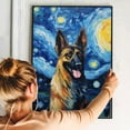 thumbnail image 5 of German Shepherd Canvas Wall Art Print, Dog Artwork Poster for Bedroom Living Room Decor Size 11x17inch, inch, 24x36inch, 5 of 5