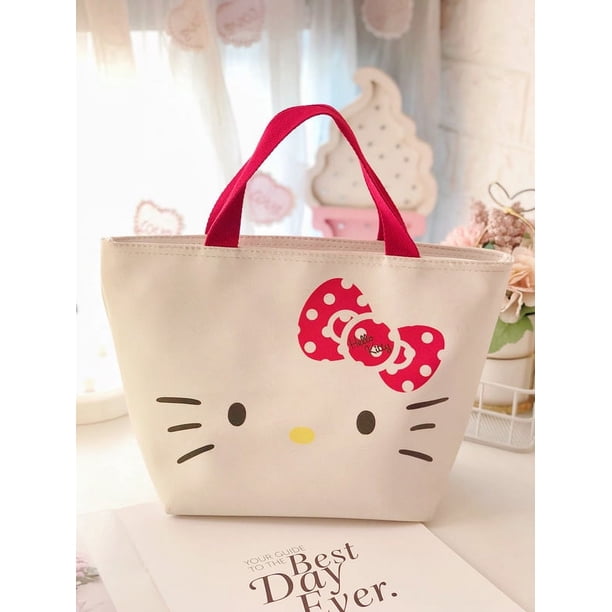 Sanrioed-fiambrera de dibujos animados My Melody, bolsa de almuerzo con aislamiento de piel sintética para estudiantes, trabajadores de oficina, impermeable, Kawaii, juguetes de regalo, novedad