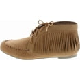 thumbnail image 2 of Bamboo Womens Circus-03 Fringe Moccasin Lace Up Fashion Bootie, Natural, 6.5, 2 of 7