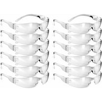 Small Faces Safety Glasses – 12 Pack – Lightweight Frameless Design – Wraparound Polycarbonate Lens – UV Eye Protection – ANSI/ISEA Z87.1 Rated