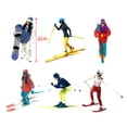 thumbnail image 4 of ZLight Résine 1/87 Figurines de Ski Accessoires Scènes Bleues Orange Orange Bleu 2cm, 4 of 6