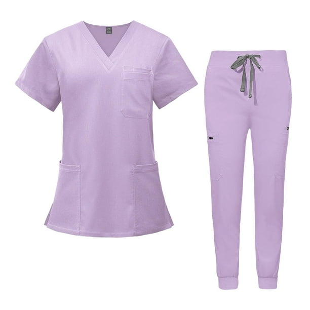 Uniformes de enfermeria ropa de trabajo uniformes de enfermera de atencion medica conjuntos de batas medicas para mujeres S jinwen Uniforme de enfermera Walmart en linea