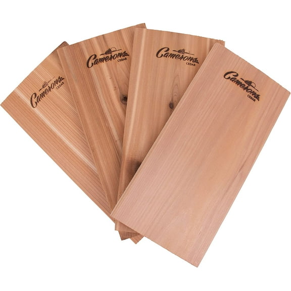 Grilling Planks - 4 Pack Cedar - Premium 5.5 x 11.5 Western Cedar for Barbecue Salmon, Seafood, Steak, Burgers, Pork Chops, Vegetables and More!