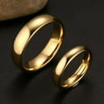 thumbnail image 3 of 4/6mm Tungsten Engagement Band Men Women's 18K Gold Filled Jewelry Couple Rings, 3 of 5