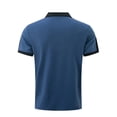 thumbnail image 5 of Guluxicc Men's Summer Henley Tops Short Sleeve Trendy Color Block Business Casual Shirts with Pockets, 5 of 8