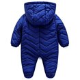 thumbnail image 3 of Traje de nieve con capucha para bebé, niño y niña, mono con cremallera y relleno, chaqueta acolchada infantil con guantes de 3 a 24 meses Adepaton CJWUS-5880, 3 of 7