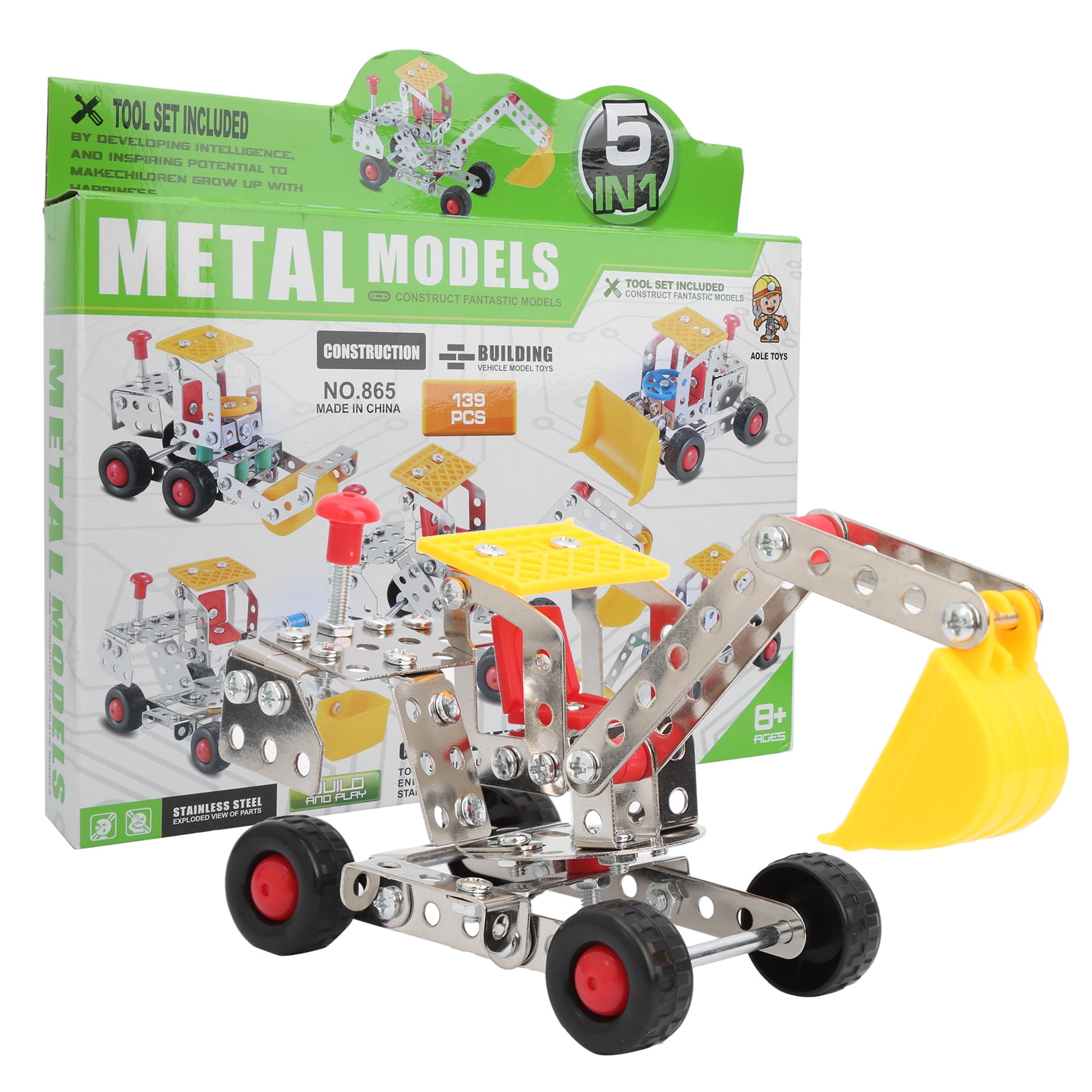 139pcs Creative Building Blocks Metal Bricks Toys Sets Kits for 6 Year Old Kids 