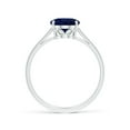 thumbnail image 2 of Angara Natural 2 Ct. Blue Sapphire Solitaire Ring in Sterling Silver for Women (Ring Size: 4.5), 2 of 10