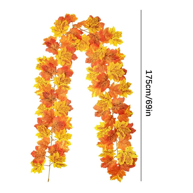 Festa de Decoraciones de Halloween, Nuevas Atmósferas de Festival Simulación Hoja de Arce Vides Manchas, Hojas Artificiales Falsas para Paredes Pilares Y Decoración de Mesa