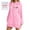 Pink, variant on The Warmy Oversized Hoodie Dress For Women Casual Drawstring Long Sweatshirt With Pocket Fashion Split Hem Long Sleeve Women's plus Size Short Dresses Formal Gowns for Women plus Size plus Size