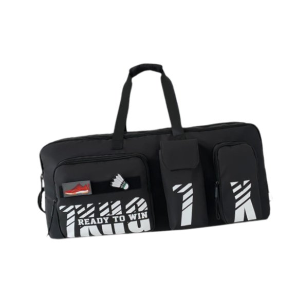Bolsa de bádminton multifuncional Colamx para raquetas de bádminton negro