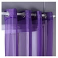 thumbnail image 2 of 2 Piece Sheer Voile Grommet Top Window Curtain Panel Drapes (54" X 108", Purple), 2 of 2