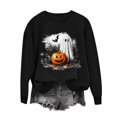 thumbnail image 4 of Enjoytime Halloween Sweatshirts for Women Funny Printed Crew Neck Long Sleeve Tops Fall Fashion Casual Spooky Season Sweatshirt, 4 of 6