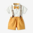thumbnail image 2 of Boys Clothes Toddler Outfits Summer Girls And Child Kids Spring Cotton Button Down Print Short Sleeved Beach 18-24 Months 2t 3t 4t 5t 6t T-Shirt & Shorts Set + 2PCS, 2 of 8