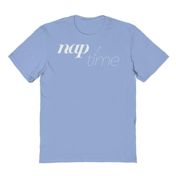 Nap Time Humor Graphic Light Blue Men's Cotton T-Shirt