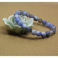 thumbnail image 3 of Faceted Dyed Sky Blue Agate Gem Semi Precious Gemstone 8mm Ball Beads Stretch Bracelet 7" Unisex, 3 of 4