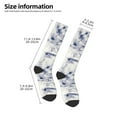 thumbnail image 2 of Naloa Indigo Tie Dye Thigh High Socks Extra Long Stretchy Sock Women Over Knee High Opaque Stocking Daily Wear, 2 of 6