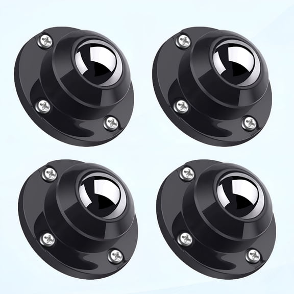 LAMIRO 4 Pack 1 Inch Self Adhesive Caster Wheels for Furniture,28L Load Capacity Per Wheel,Low Profile Swivel Casters for Small Appliance Storage Bins