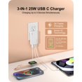 thumbnail image 2 of Cargador KWRNVO 30 W GaN USB-C 2 puertos USB-A Slim Flat, 2 of 7
